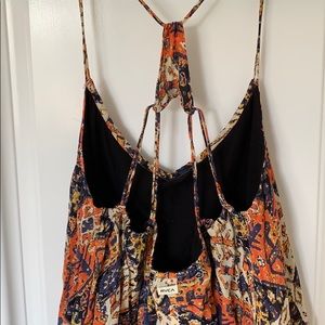 RVCA tribal print flowy and strappy dress